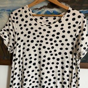 Gudrun Sjoden Black and White Polka Dot Midi Dress